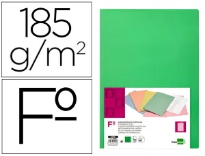 Pack (50) Subcarpeta Verde Intenso Fº 185Gr