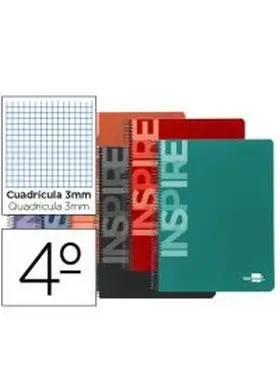 Cuaderno Espiral 4º Td Inspire 80H 3Mm Margen
