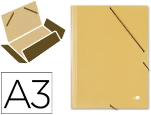 Carpeta A3 Solapas Amarillo