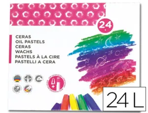 Lapices Cera Blanda - Caja 24 Colores-