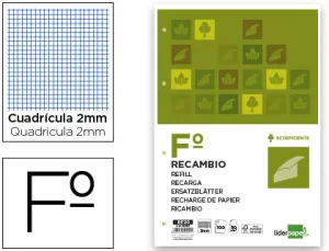 Recambio Liderpapel Folio 80 Granos C. Sur - Liderpapel