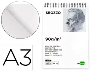 50338 Bloc Dibujo Esbozos Liderpapel 90Grs Din A3