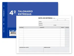 Talonario Entregas 4º Original y 2 Copias