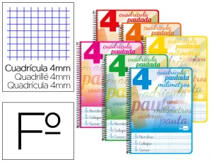4Mm Bloc Espiral Folio Pautaguia Tapa Extra Dura 80 H 80 G
