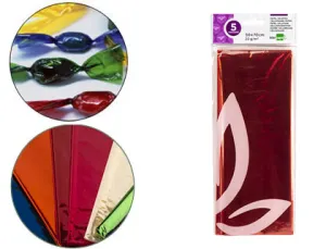 Papel Celofan 50X70 22Gr Naranja -