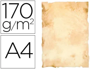 (8) Papel Pergamino A4 con Borde 170Gr.