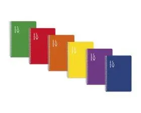 Cuaderno Espiral 4º Rojo 50H 70Gr Cuadro 6Mm