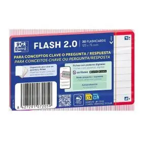 Flashcards 2. 0 Oxford 75X125 30F 1Lin Rojo