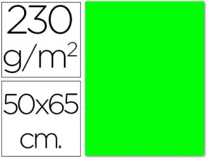 (10) Cartulina Verde Fluorescente