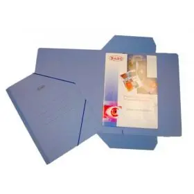 Carpeta Fº Carton Gomas Solapas Azul Saro Folio Santos Ochoa