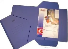 Carpeta 4º Carton Solapas Azul