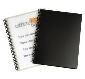 Carpeta A4 Espiral 40 Fundas Negra