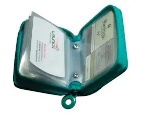 Mini Tarjetero para 60 Tarjetas con Cremallera