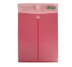 Sobre Velcro A4 Vertical Rojo
