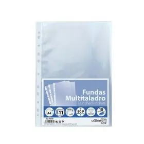 10 Fundas A4 Multitaladro 80 Micras