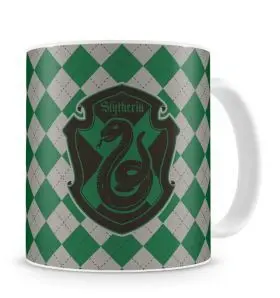 Taza Blanza Ceramica Slytherin Harry Potter