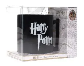 Taza Cerámica Blanca y Negra Logo Harry Potter