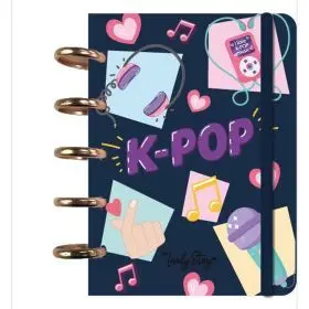 Smart Book A6 con Sistema de Discos - 100 Hojas Cuadricula 100Gr - Dark Blue K-P