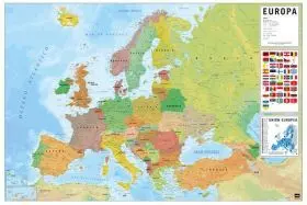 Poster Mapa Europa Es Fisico Politico