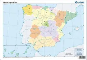 Mapa Mudo España Político