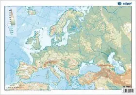 Mapa Mudo Europa Físico