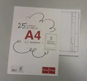 25 Laminas Dibujo A4 20+5 Santos Ochoa