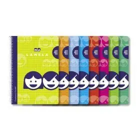 Cuaderno Espiral 4º/A5 Básico 4Mm Lamela Tapa Blanda- 40 Hojas