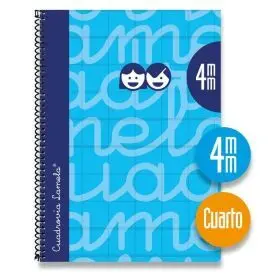 Cuaderno Espiral 4º/A5 Extradura 4Mm Azul Lamela