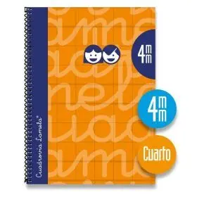 Cuaderno Espiral 4º/A5 Extradura 4Mm Naranja Lamela