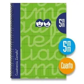 Cuaderno 4º Lamela Forrado - C5 - 80 Hojas Verde