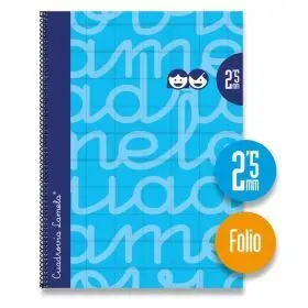 Cuaderno Espiral Fº/A4 2,5Mm Extradura Azul Lamela Libreta Folio