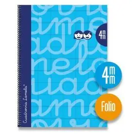 Cuaderno Espiral Fº/A4 4Mm Extradura Azul Lamela