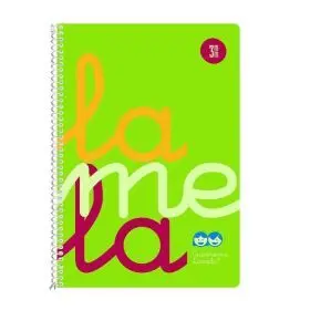 Cuaderno Espiral 4º/A5 3Mm Fluor Pp Verde Lamela Libreta Cuarto