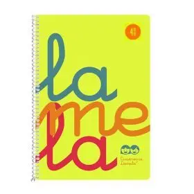 Cuaderno Espiral 4º/A5 4Mm Pp Fluor Amarillo Lamela