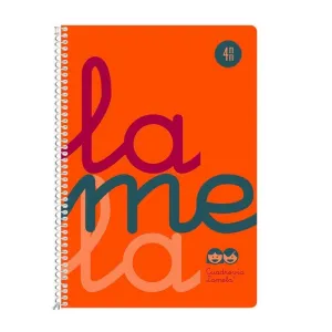 Cuaderno Espiral 4º/A5 4Mm Fluor Pp Naranja Lamela Libreta Cuarto