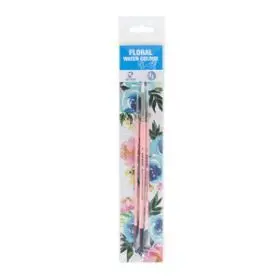 Set Pinceles Acuarela Floral