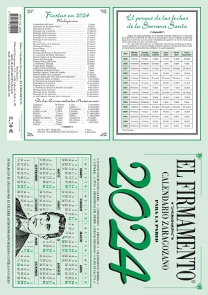 El Firmamento Calendario Zaragozano Pared 2024