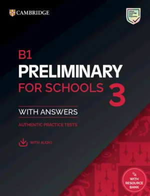 B1 Preliminary For Schools 3 Students Book With Answers With Audio