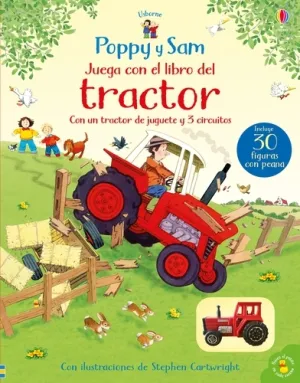 Poppy y Sam Juega con Libro del Tractor