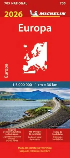 705 Europa 2026 1:3. 000. 000 (Mapa Michelin)