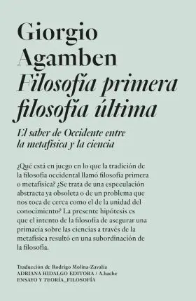 Filosofía Primera Filosofía Última
