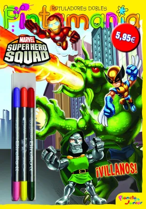 Super Hero Squad. Pintamania Rotuladores Dobles