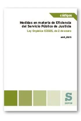 Medidas en Materia Eficiencia Servicio Publico de Justicia