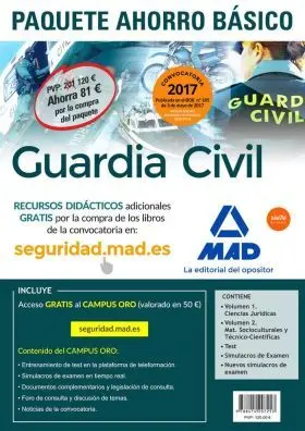Paquete Ahorro Guardia Civil 2017