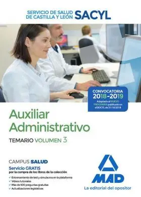 Auxiliar Administrativo del Servicio de Salud de C