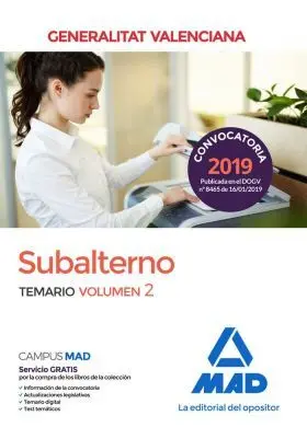 Subalternos Temario 2 Generalitat Valenciana