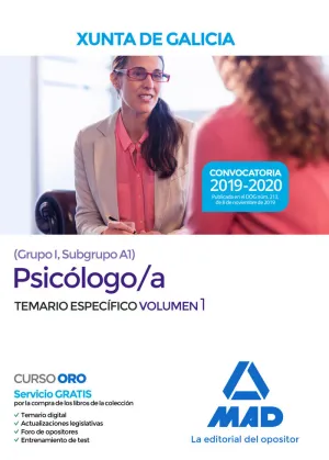 Psicologo/A de la Xunta de Galicia (Grupo I, Subgr