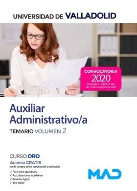 Temario Vol. 2 Auxiliar Administrativo a Univers
