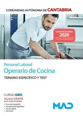Personal Laboral de la Comunidad Autónoma de Cantabria. Temario y Test Parte Esp