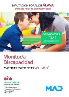 Monitor/A Discapacidad del Instituto Foral de Bienestar Social de la Diputación